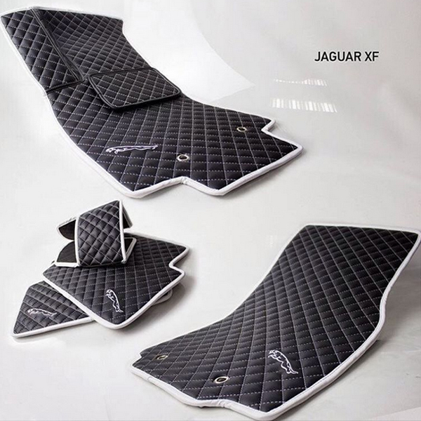 JAGUAR XF XFR 2010 2011 2012 2013 2014 2015 2016 CUSTOM LEATHER 5PC FLOOR MAT